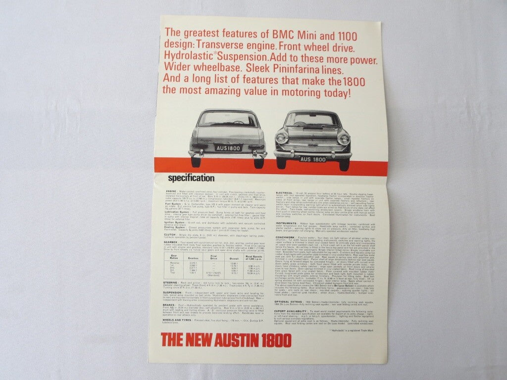 Poster Austin 1800 Sales Brochure Catalog Advertising Vintage British Car