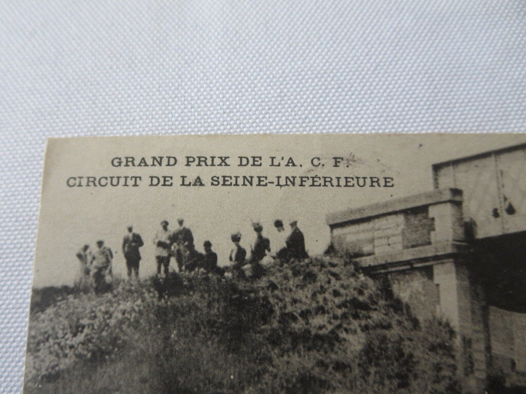 Early Postcard Darracq Racing Car Grand Prix Circuit de la Seine w/ Stamp 