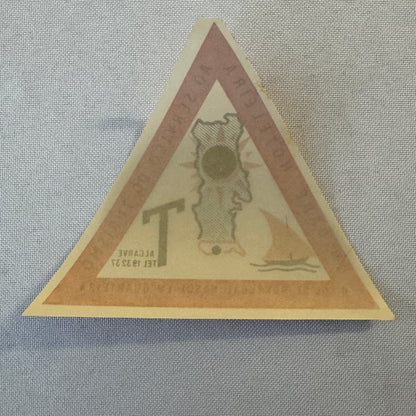 Vintage Hotel Travel Luggage Label Portugal Portuguese Unidade Hotel Hoteleira