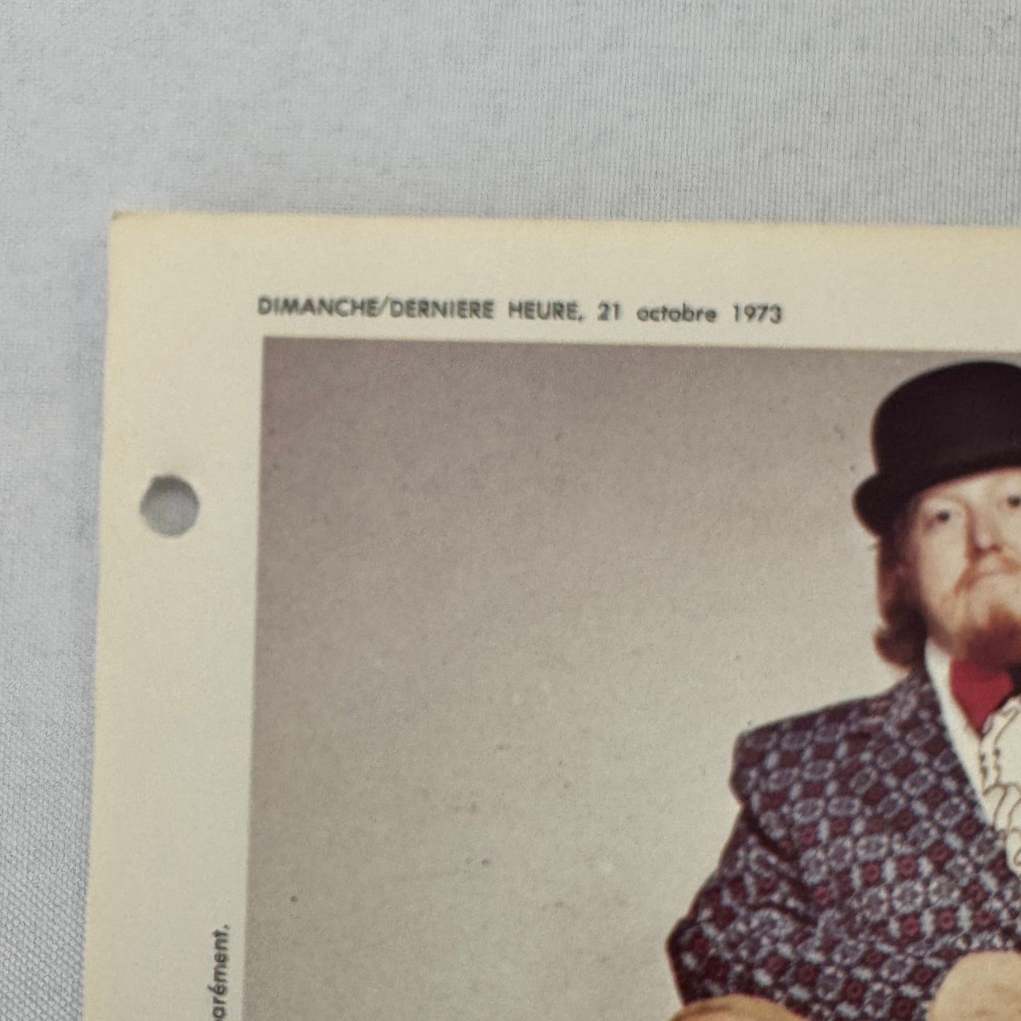 Vintage Wrestling Print Insert Dale Roberts Gerry Brown French Quebec 1973