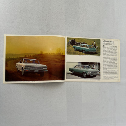 1966 Chevrolet Chevelle Sales Brochure Catalog Malibu Convertible 300 Wagon
