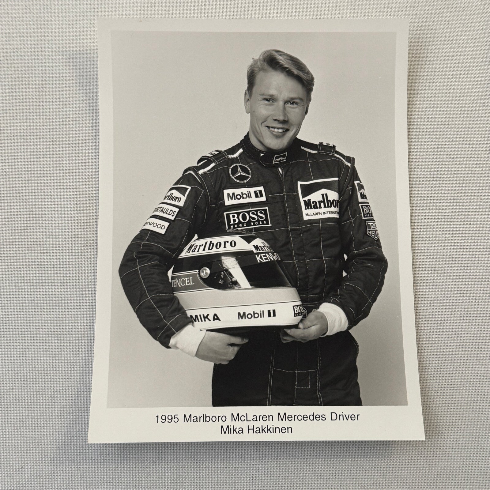 Mika Hakkinen Marlboro McLaren Mercedes Racing Driver Photo Photograph 1995