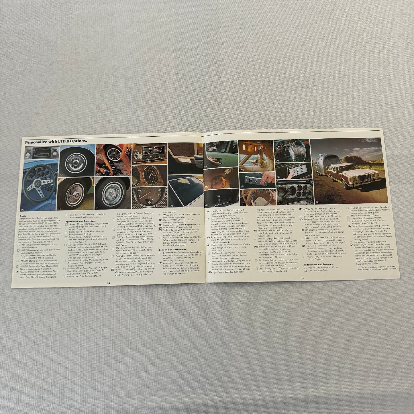 1977 Ford LTD II Car Sales Brochure Catalog Hardtop Sedan Station Wagon