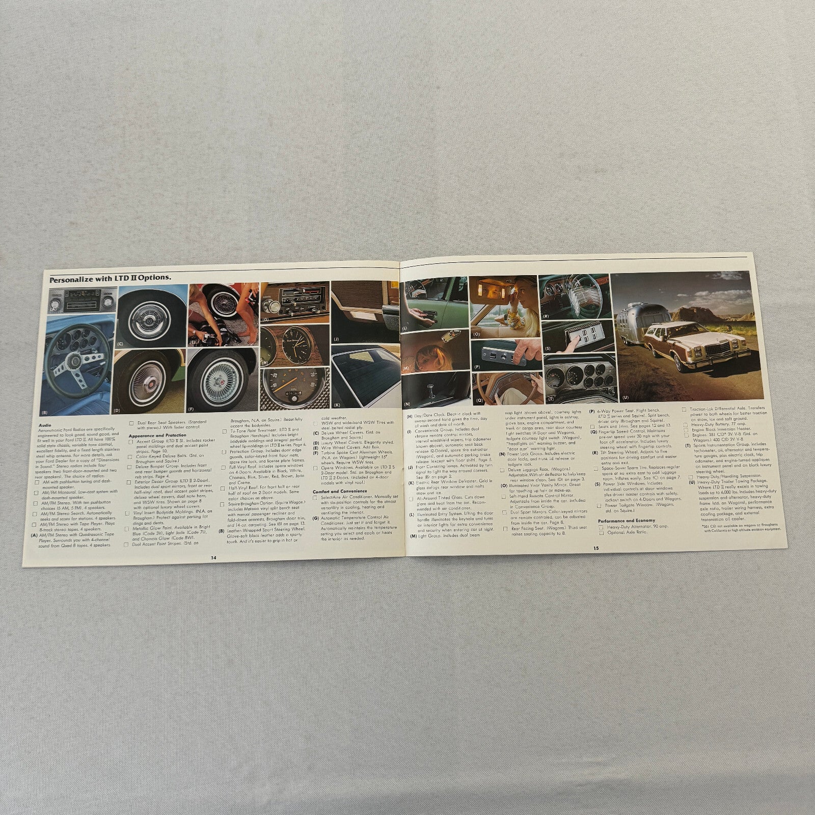 1977 Ford LTD II Car Sales Brochure Catalog Hardtop Sedan Station Wagon