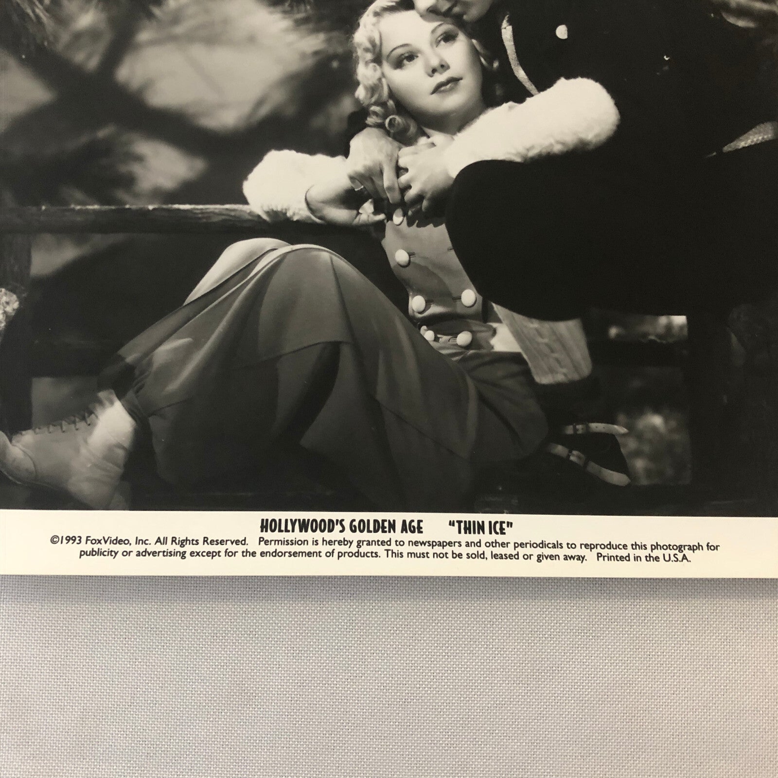 Movie Film Press Photo Photograph Thin Ice Hollywood Golden Age 1993