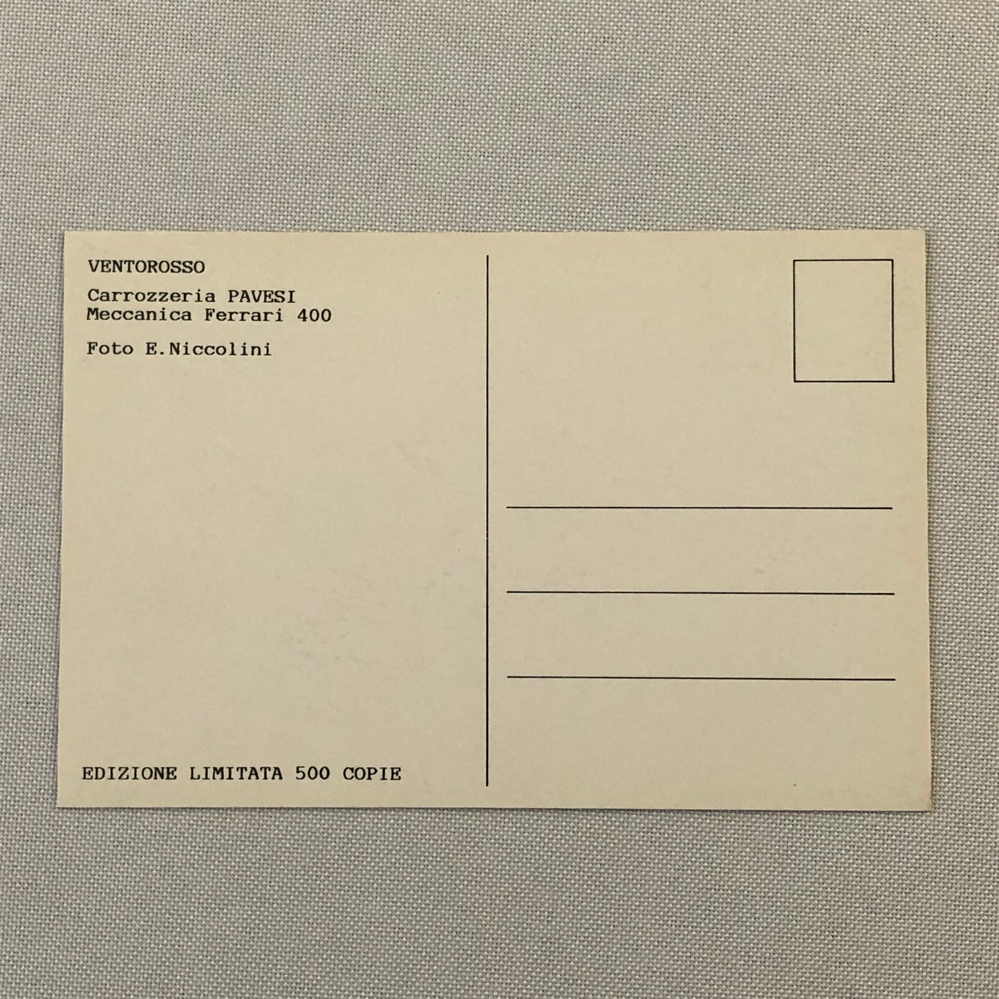 Ferrari 400 Convertible Concept Car Postcard Post Card