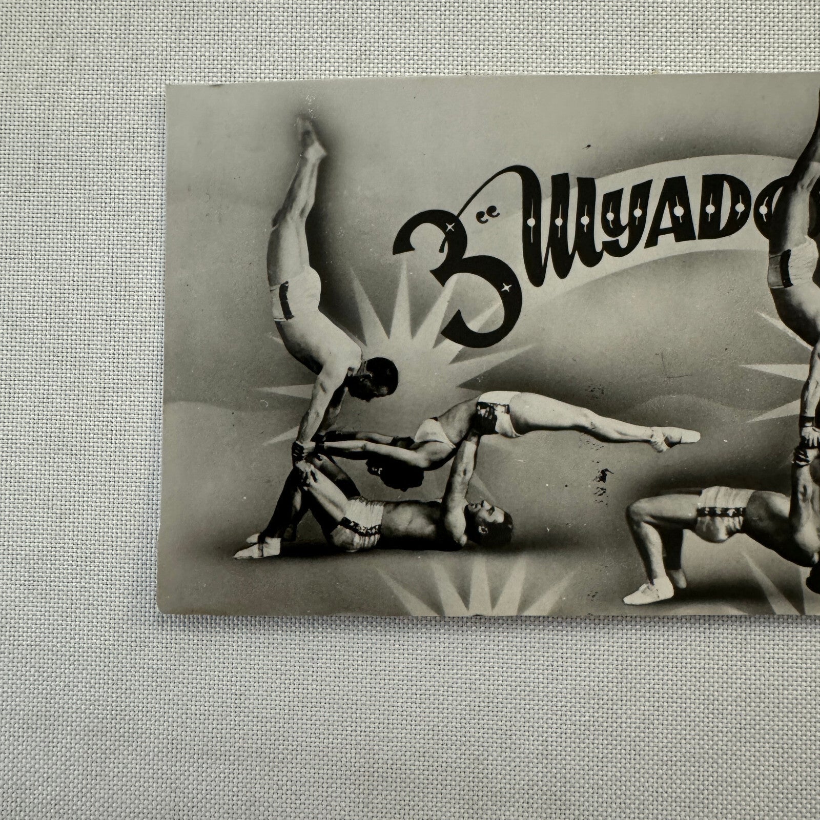 Vintage Circus Strongman Acrobat Performer Photo Photograph 3 Wyadors Bruxelles