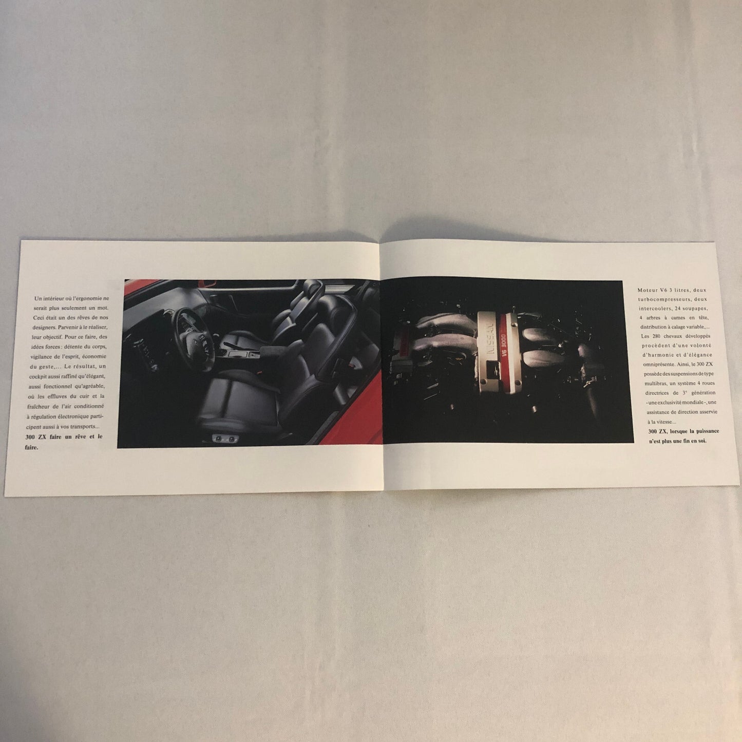 Vintage Nissan 300ZX Car Sales Brochure Catalog 300 ZX FRENCH Text European
