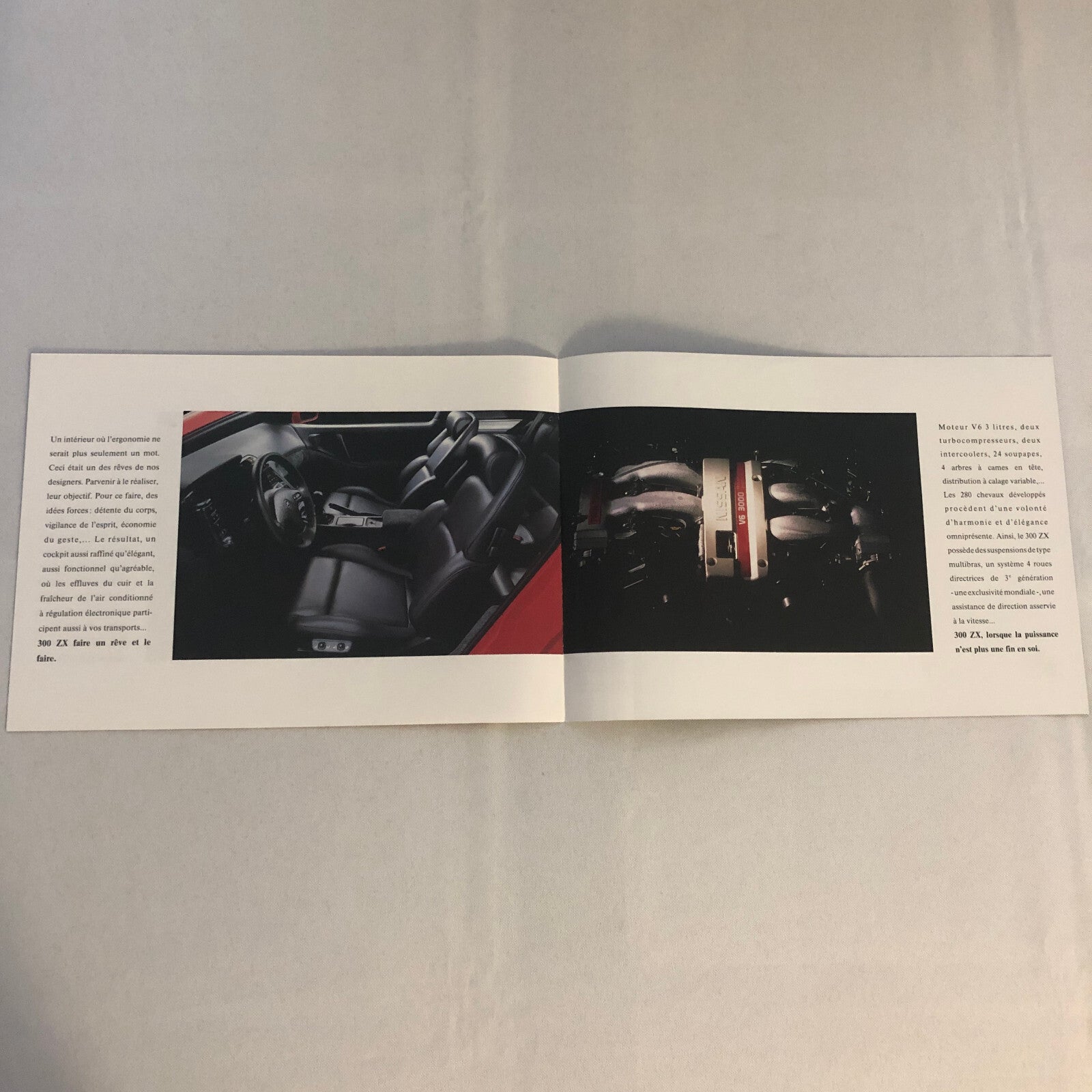 Vintage Nissan 300ZX Car Sales Brochure Catalog 300 ZX FRENCH Text European
