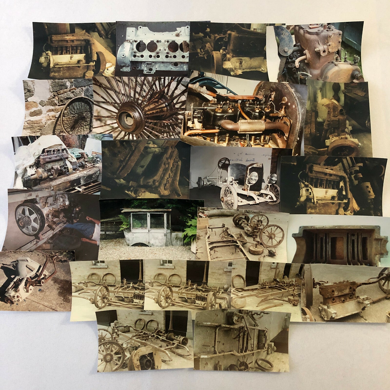 Early Mercedes Benz Car Barn Find Junk Yard Car Part Photo Photograph Lot of 23 