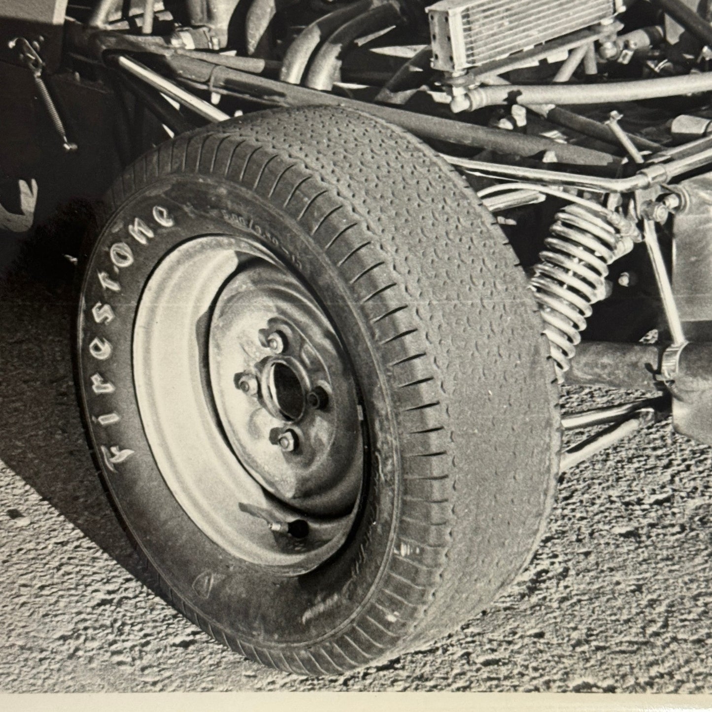 Vintage Car Racing Photo Photograph Print