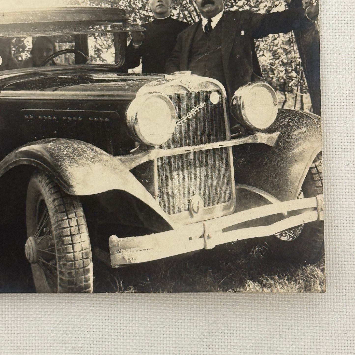 Antique Victory Car Automobile People Real Photo Postcard RPPC Photograph