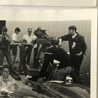 Vintage Racing Car Photo Photograph Lot of 2 - Couple in Can Am Car CanAM