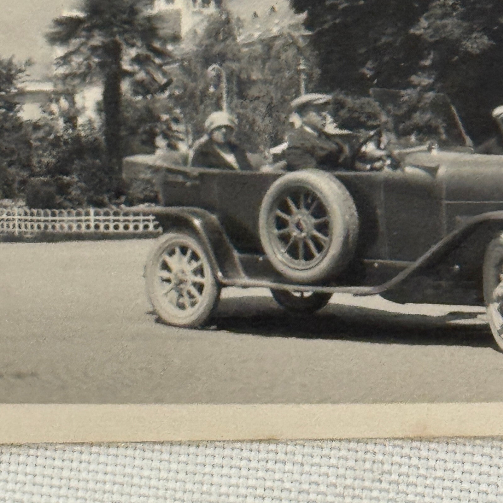 Vintage Photograph Photo Antique People in Early Automobile Car 1923