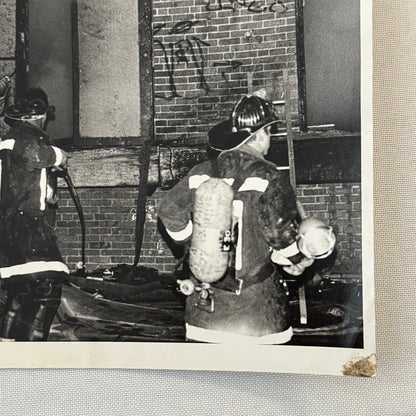 Firefighting Fire Fighter Fire Photo Photograph Print Vintage