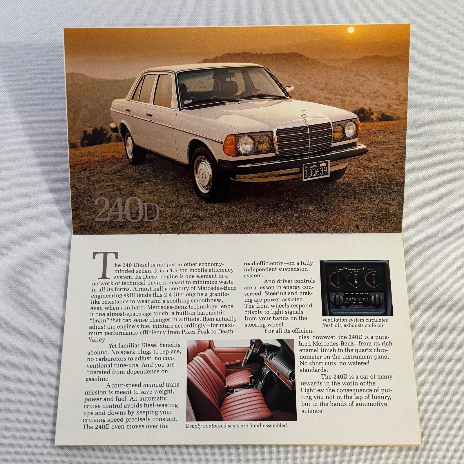 1981 Mercedes Benz Brochure Catalog 380 SLC 380SL 380 SL SEL 300SD 300TD 300D