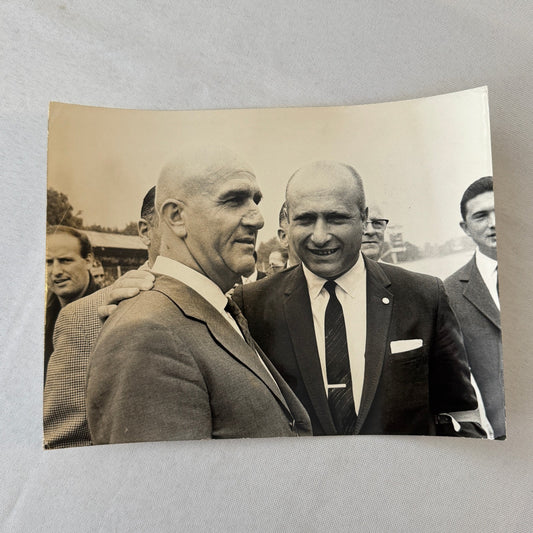 Juan Manuel Fangio Giuseppe Farina Racing Driver Press Photo Photograph Italian