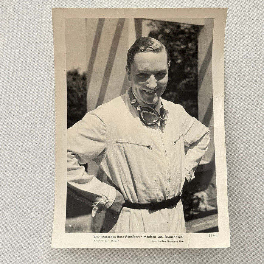 Manfred von Brauchitsch Mercedes Benz Racing Driver Photo Photograph German