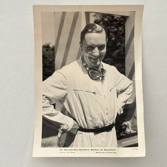 Manfred von Brauchitsch Mercedes Benz Racing Driver Photo Photograph German