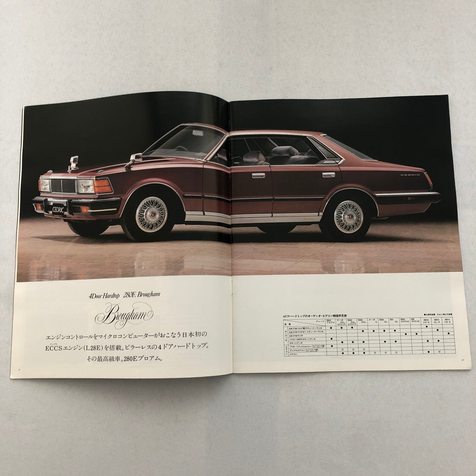 Nissan Cedric Car Sales Brochure Catalog Hardtop Sedan Wagon JAPANESE JDM