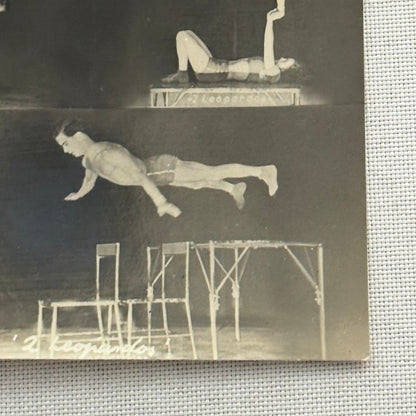 Vintage Circus Acrobat Balancing Act Acrobat Postcard Post Card