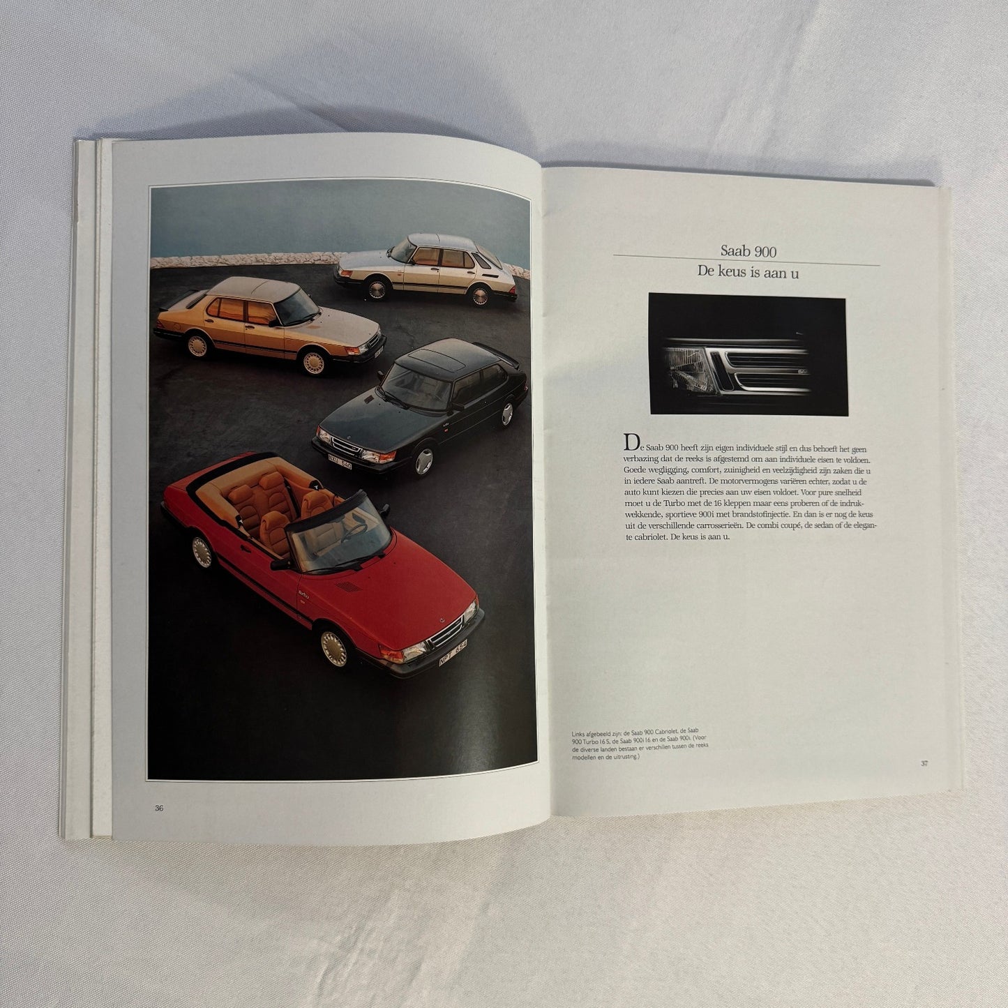 Vintage Saab 900 Car Sales Brochure Catalog 900 Cabriolet 900 Turbo 16S DUTCH