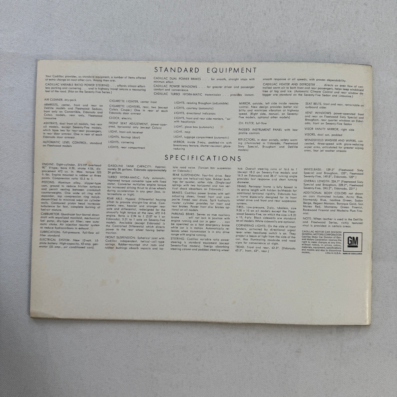 1968 Cadillac Car Sales Brochure Catalog Fleetwood Brougham Eldorado DeVille