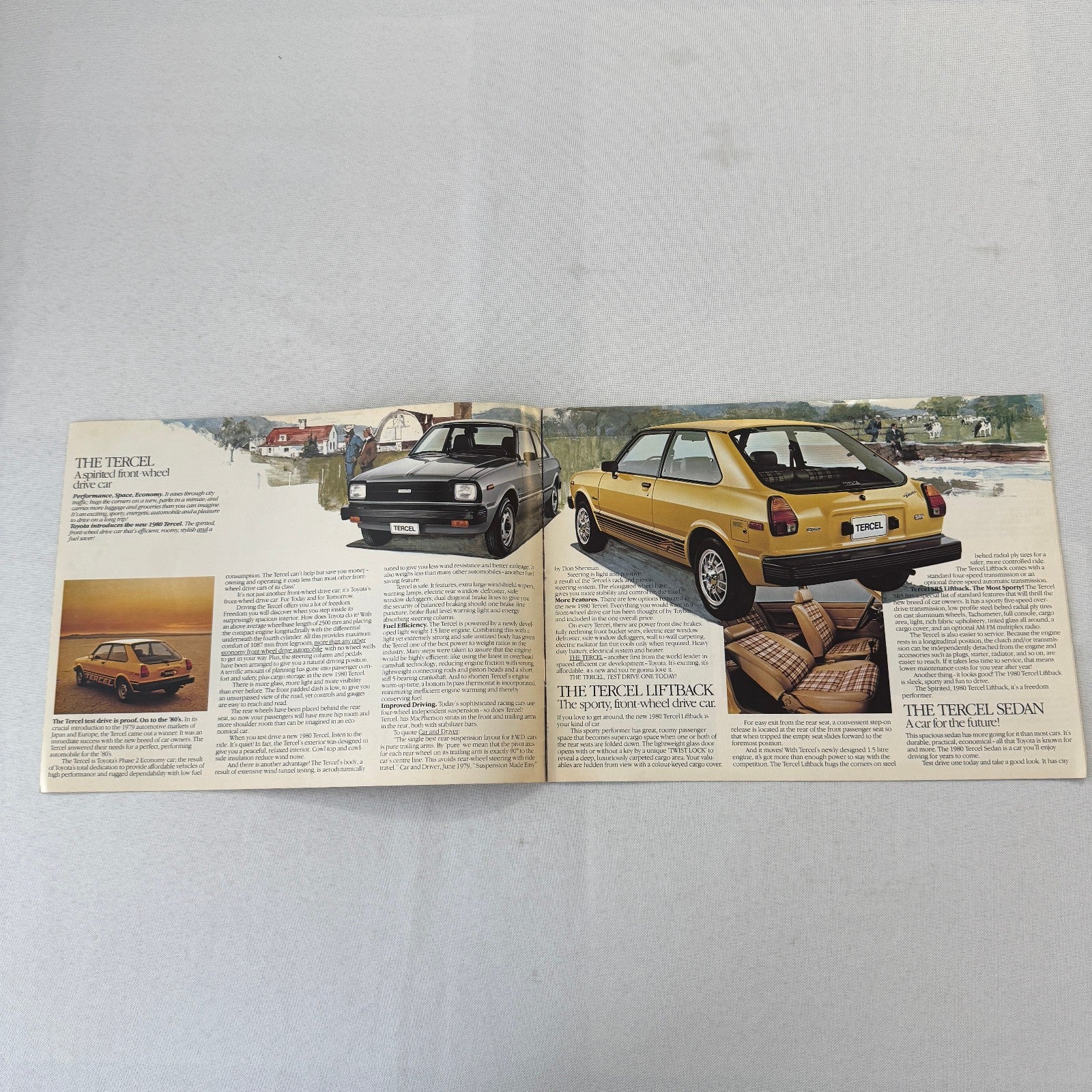1980 Toyota Tercel Car Sales Brochure Catalog Advertising Vintage Canadian