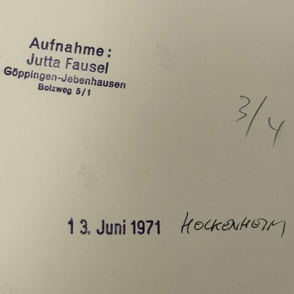 Vintage Racing Photo 1971 Hockenheim Jacky Ickx with Actress Uschi Glas