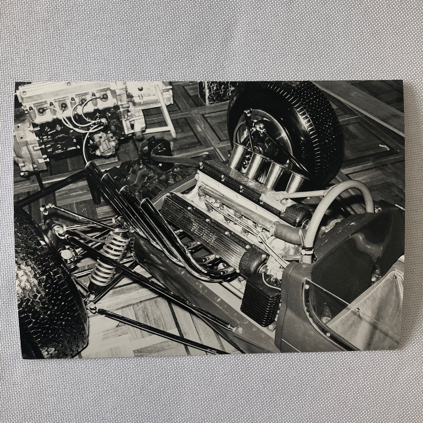 Vintage Racing Photo Photograph Print BRM Engine Lot of 5