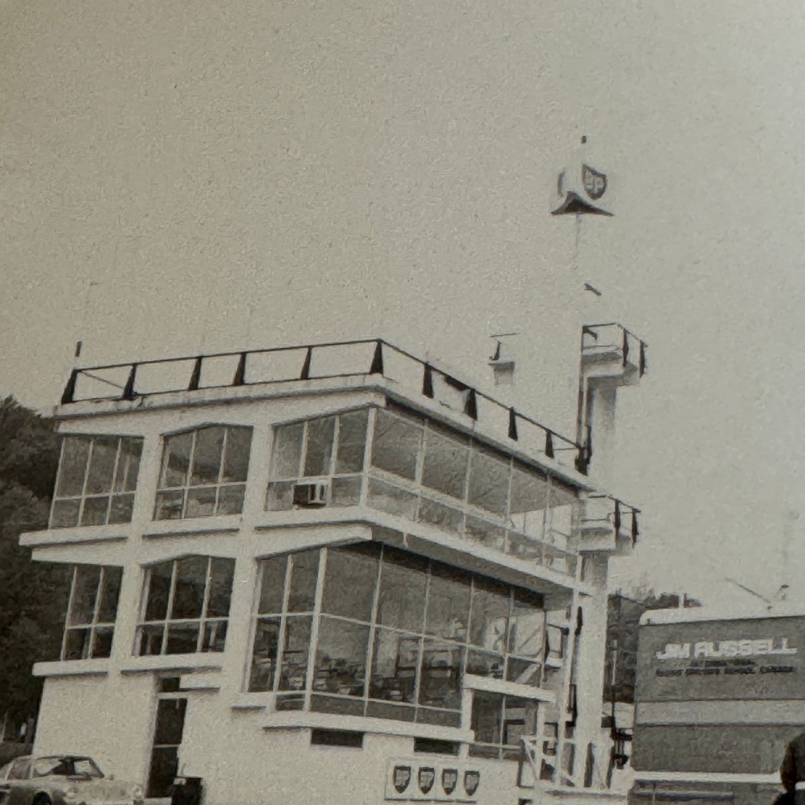 Vintage Car Racing Photo Jim Russell Racing Team Transporter Drivers Photograph