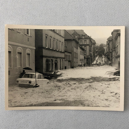 Vintage Disaster Photo Snow Storm Flood Germany Cars People Lot of 7