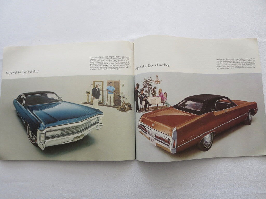 1971 Chrysler & Imperial Sales Brochure Catalog New Yorker Newport 300 + 