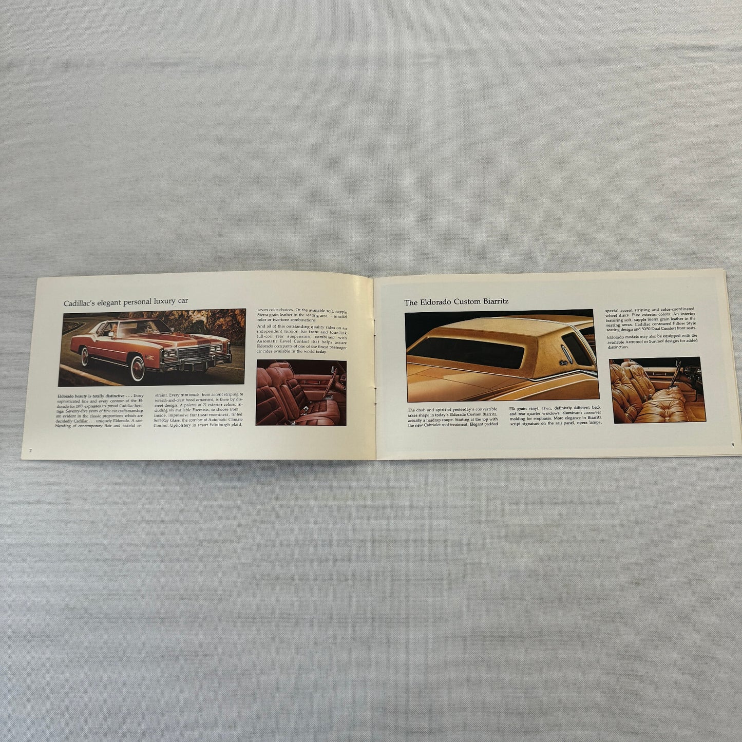 1977 Cadillac Eldorado Car Sales Brochure Catalog Eldorado Custom Biarritz