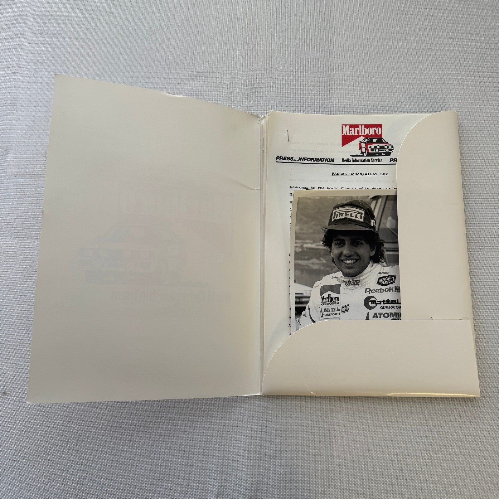 1988 Marlboro Rally Racing World Championship Press Kit Mazda Lancia Toyota