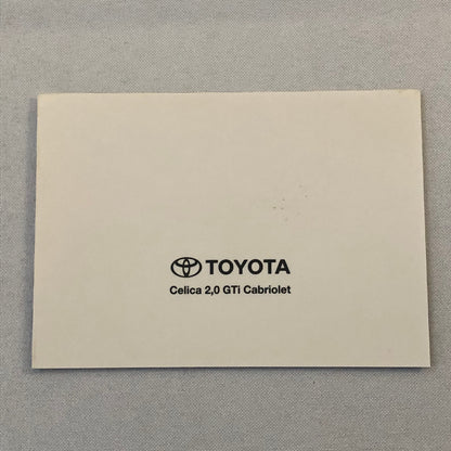 Toyota Celica 2.0 GTi Cabriolet Convertible Factory Press Photo Photograph Print