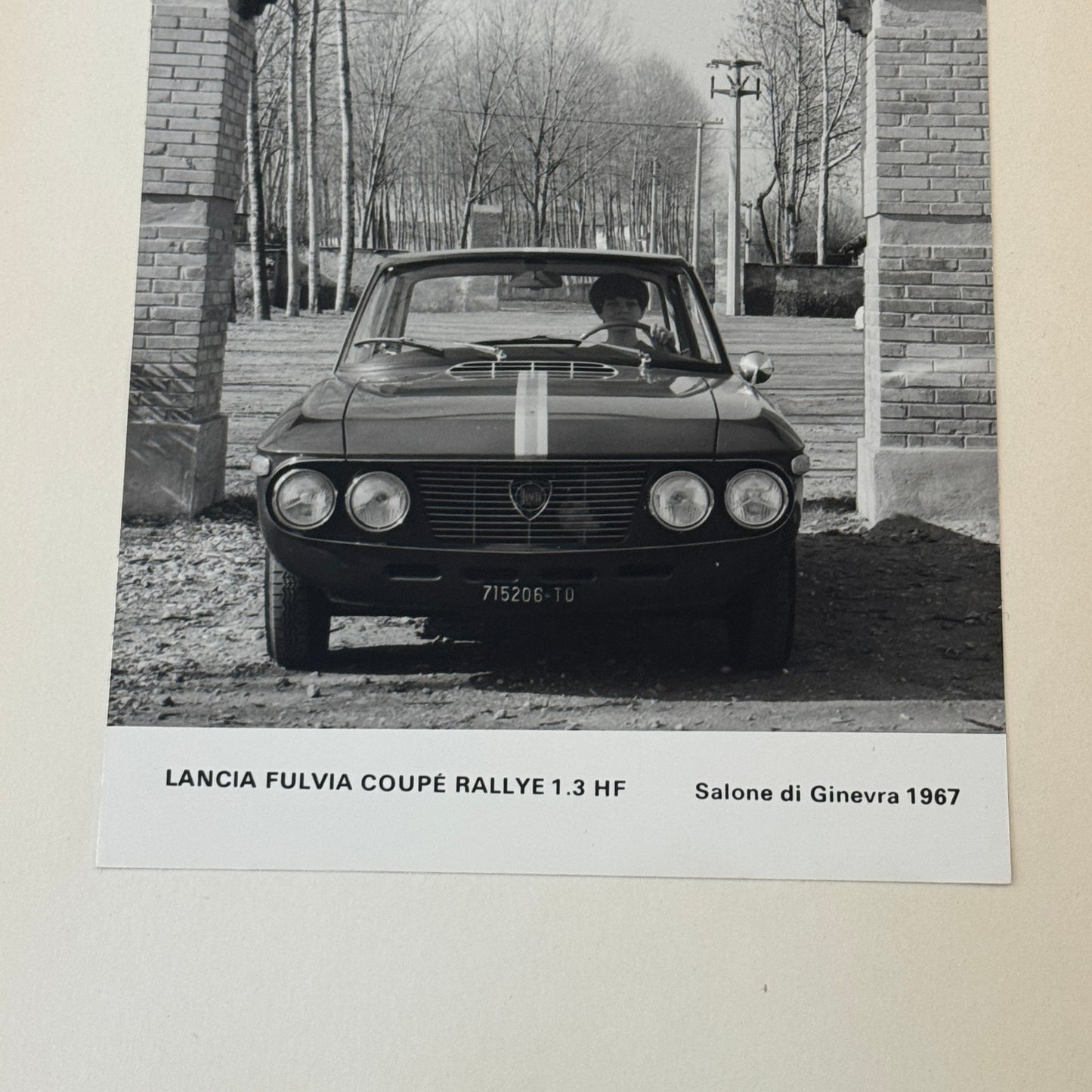 1967 Lancia Fulvia Coupe Rallye HF Geneva Auto Show Photoo Photograph Vintage