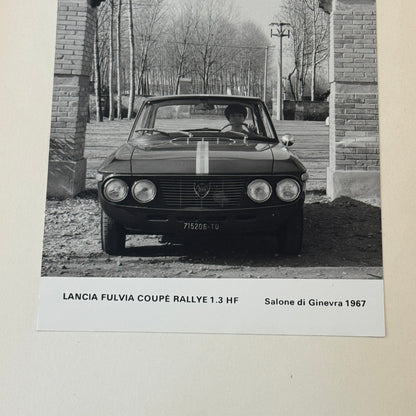 1967 Lancia Fulvia Coupe Rallye HF Geneva Auto Show Photoo Photograph Vintage