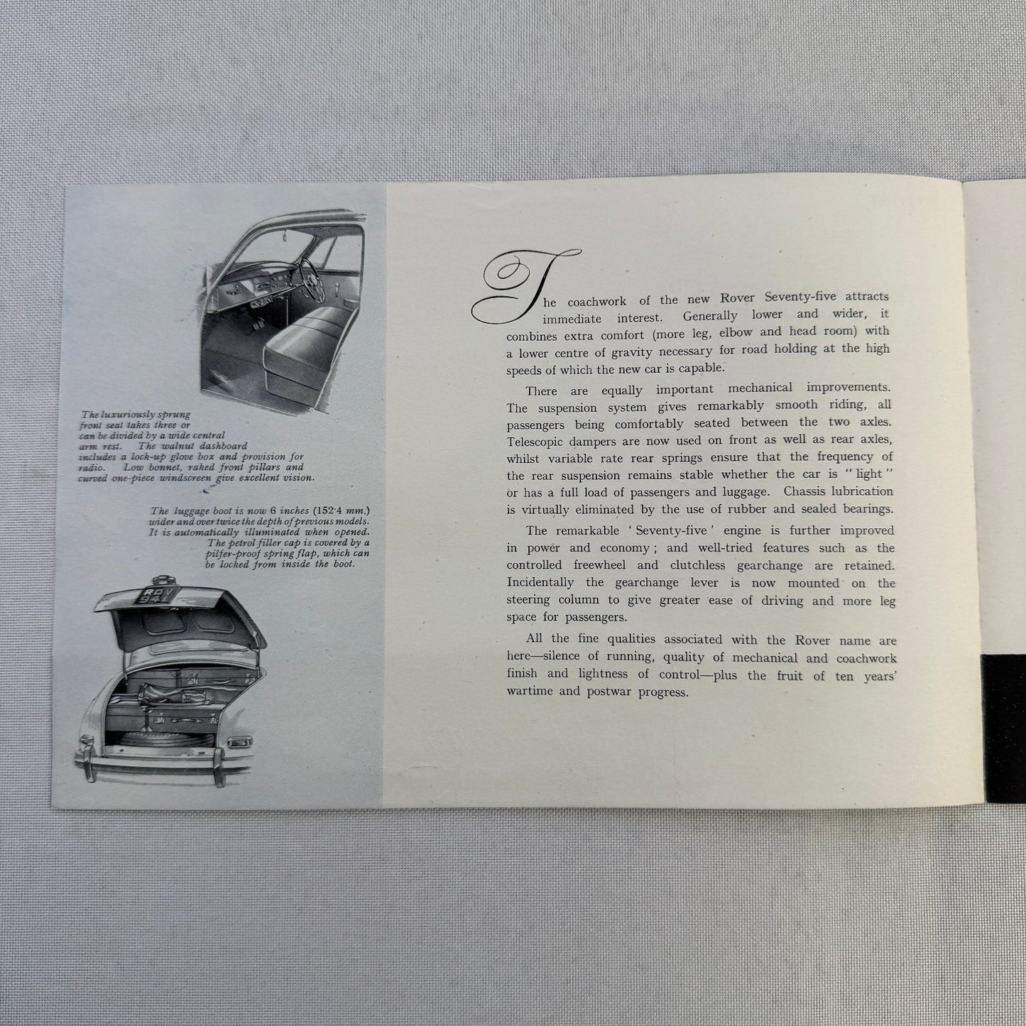 Rover Seventy Five Rover 75 Car Sales Brochure Catalog Vintage Advertising