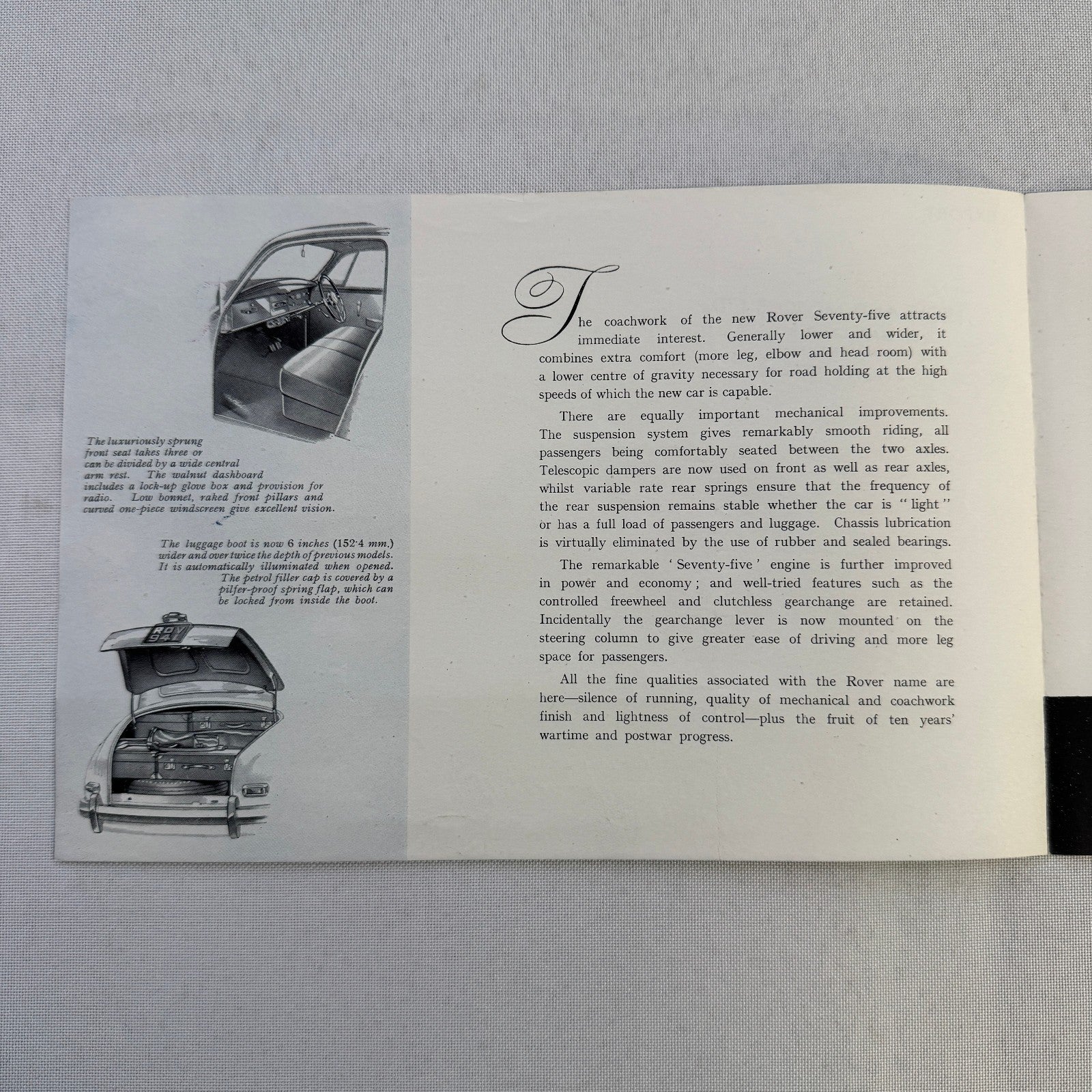 Rover Seventy Five Rover 75 Car Sales Brochure Catalog Vintage Advertising