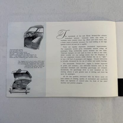 Rover Seventy Five Rover 75 Car Sales Brochure Catalog Vintage Advertising