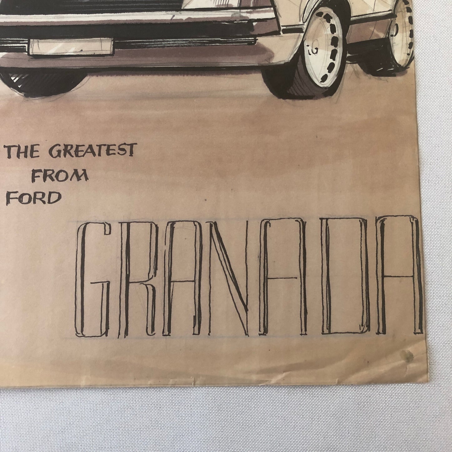 Styling Concept Automobile Illustration Art Drawing Sketch Vintage Ford Granada