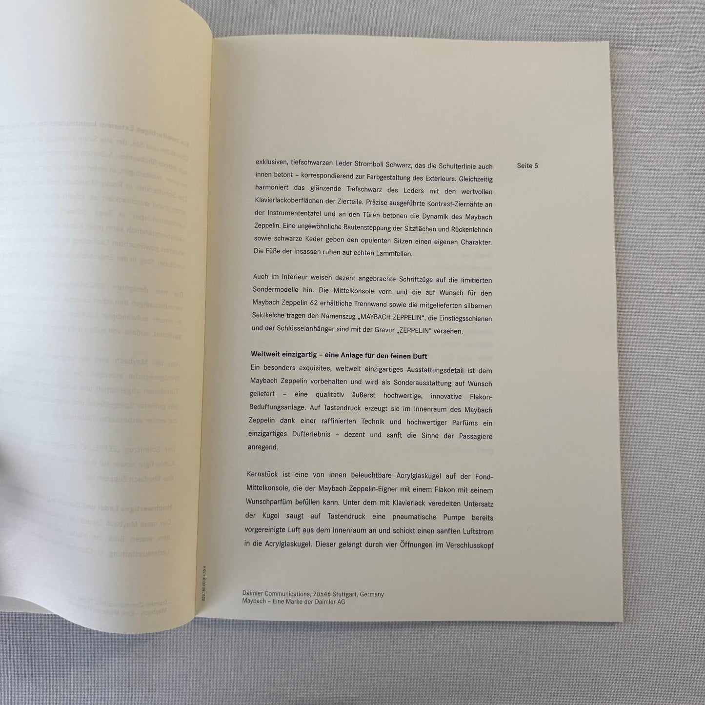 2009 Maybach 62 Zeppelin Car Press Kit Photo Brochure GERMAN