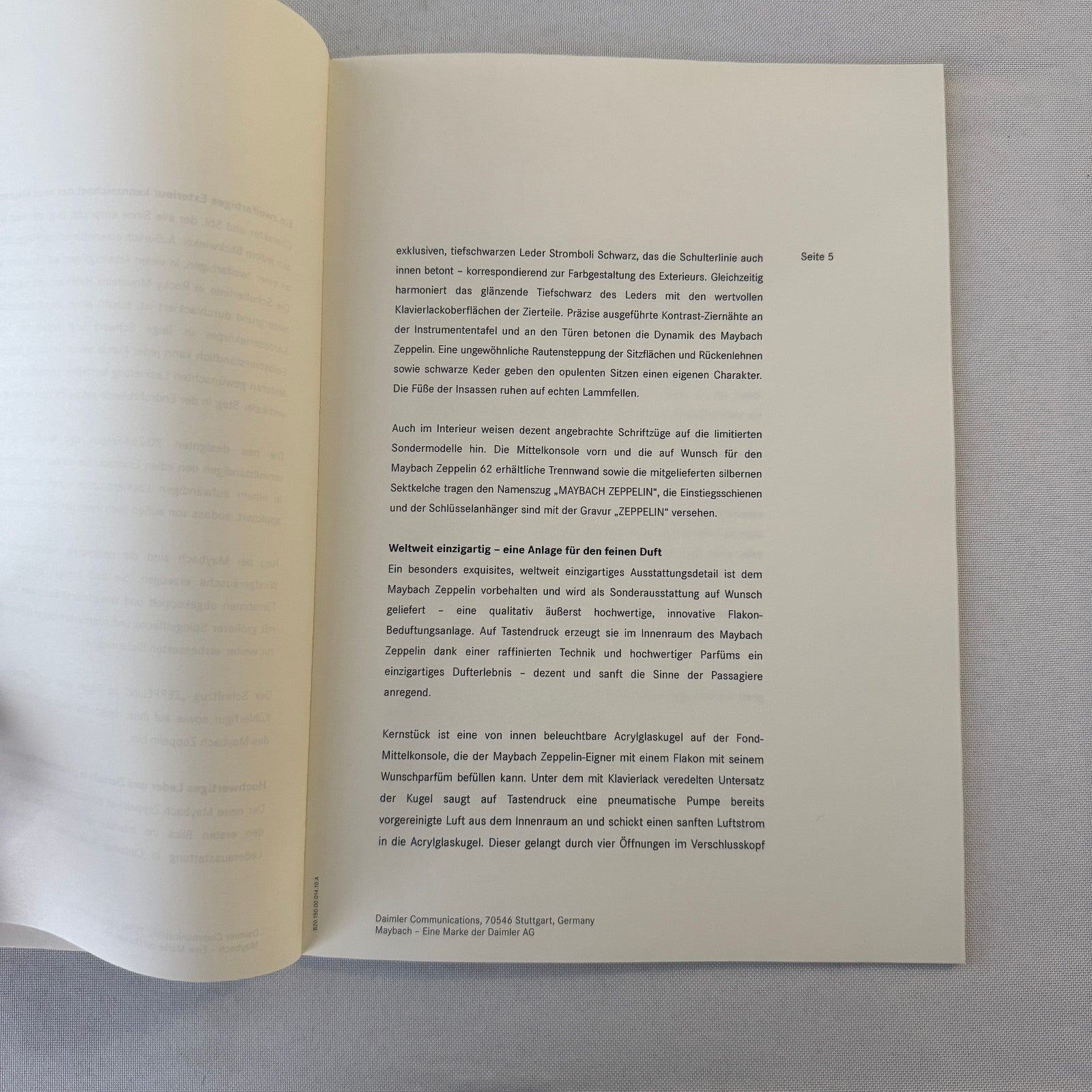 2009 Maybach 62 Zeppelin Car Press Kit Photo Brochure GERMAN