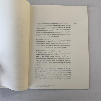 2009 Maybach 62 Zeppelin Car Press Kit Photo Brochure GERMAN