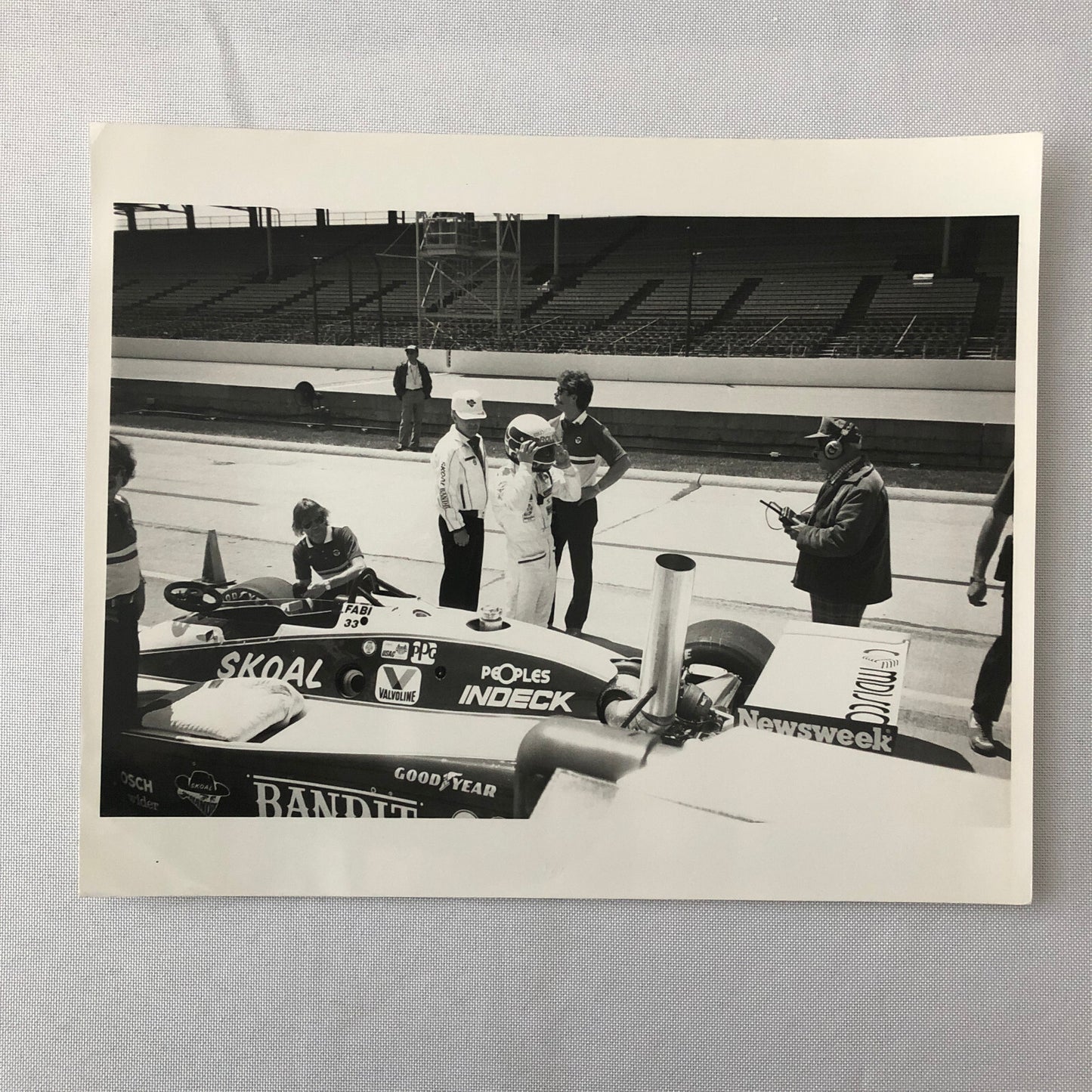 Vintage Indy Indianapolis Racing Photo Photograph Teo Fabi 1983 Qualifying