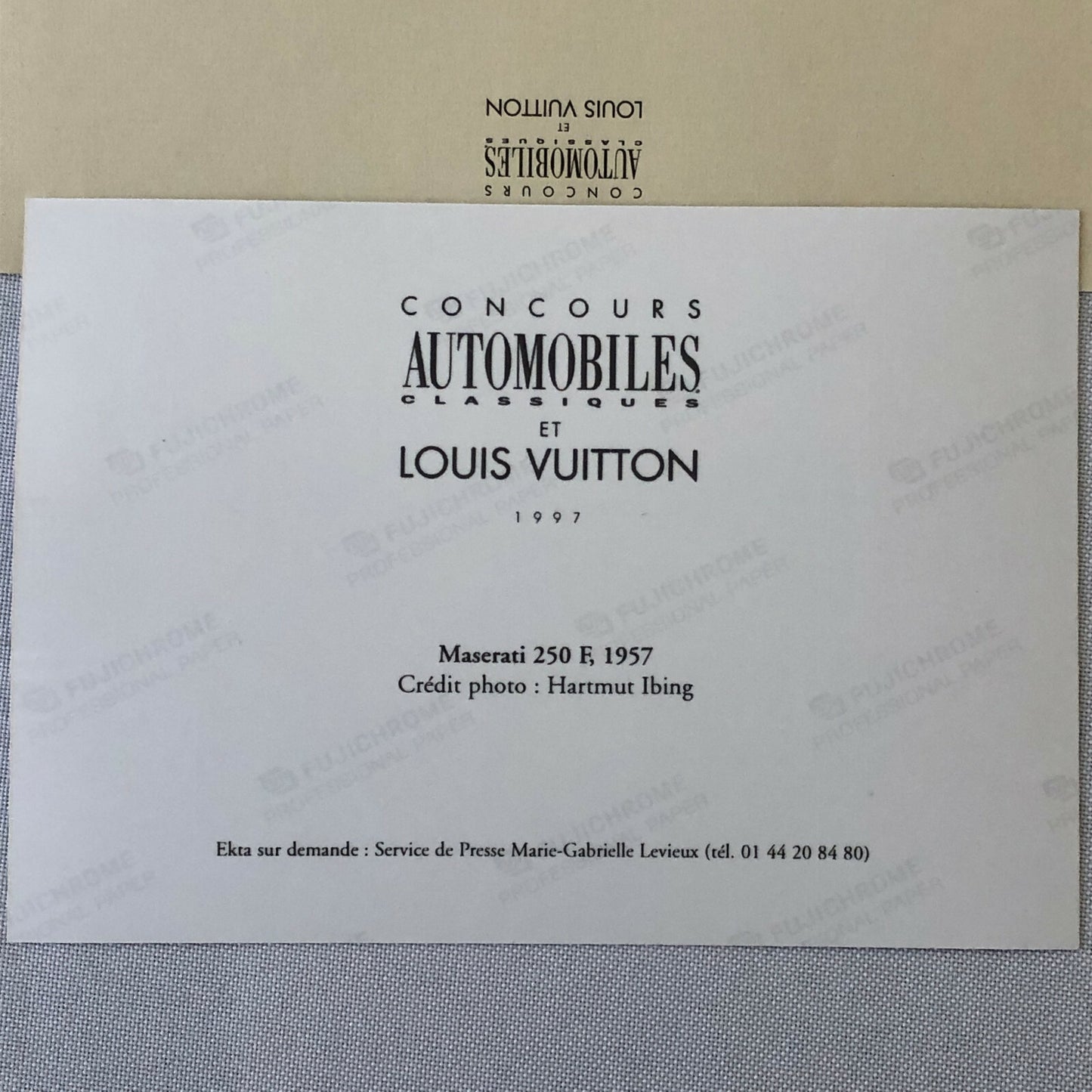 Louis Vuitton Automobile Concours Press Release Photo Fangio Maserati 250F Car