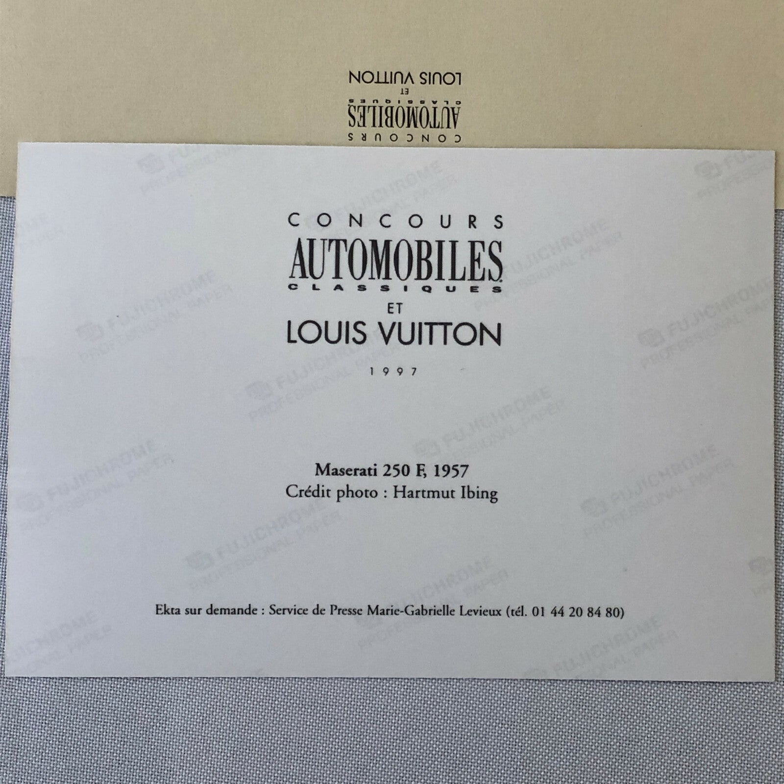 Louis Vuitton Automobile Concours Press Release Photo Fangio Maserati 250F Car
