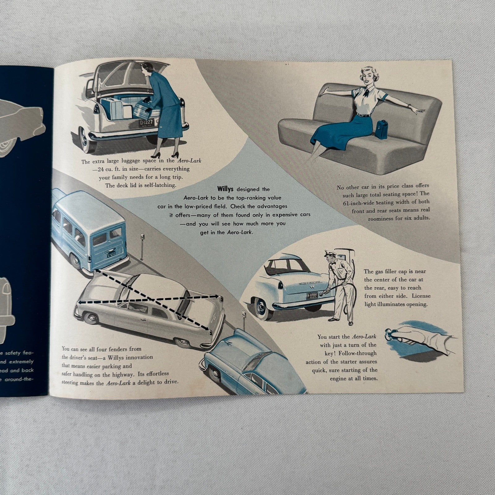 Willys Aero Lark Car Sales Brochure Catalog Vintage Advertising Willys Overland