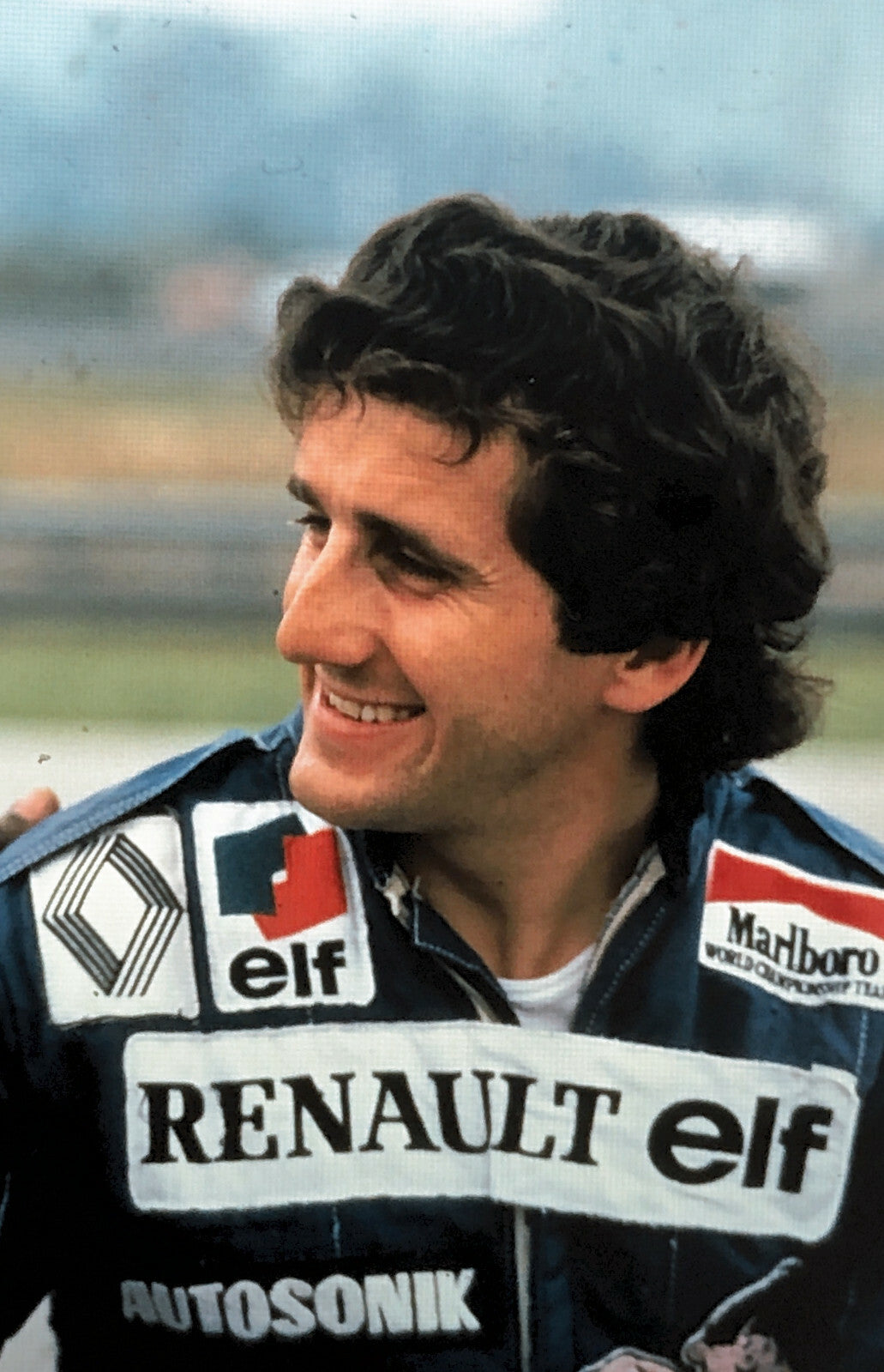 Vintage Formula One F1 Racing 35mm Slide Photo Driver Alain Prost 